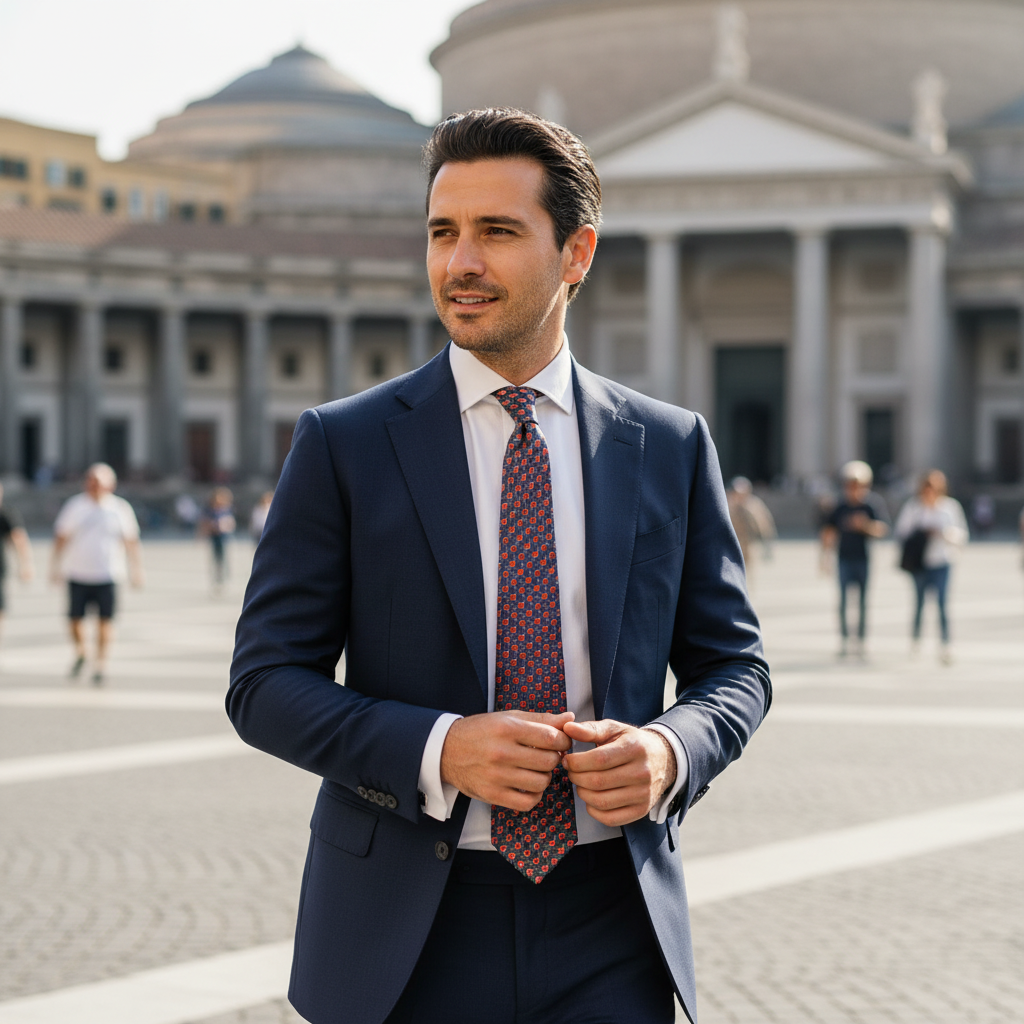 Cravatta fantasia Stampe 100% Seta - 10 cm