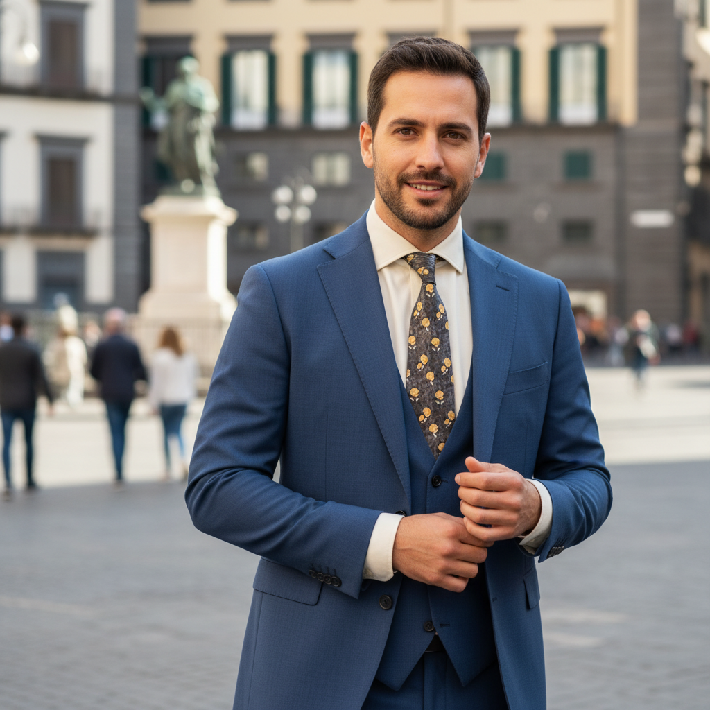 Cravatta Fantasia Floreale  100% Seta - 9 cm