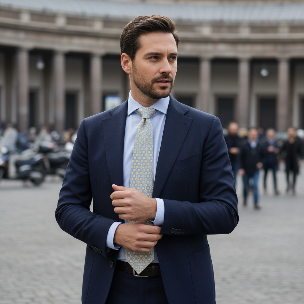 Cravatta fantasia Medallion - 10 cm