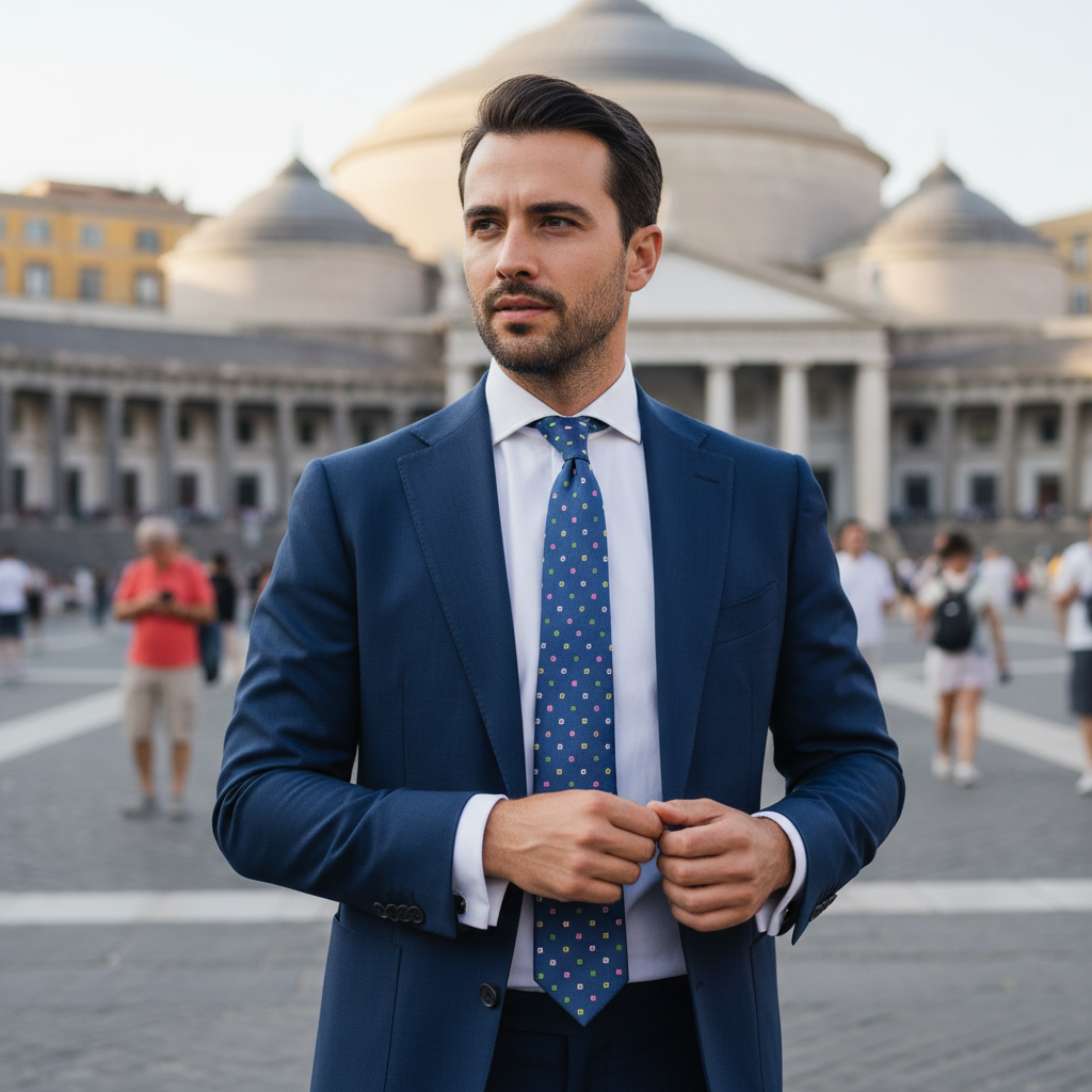 Cravatta Fantasia Floreale - 8,5 cm