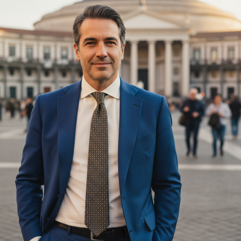 Cravatta fantasia Medallion 100% Seta - 8 cm (Copia)