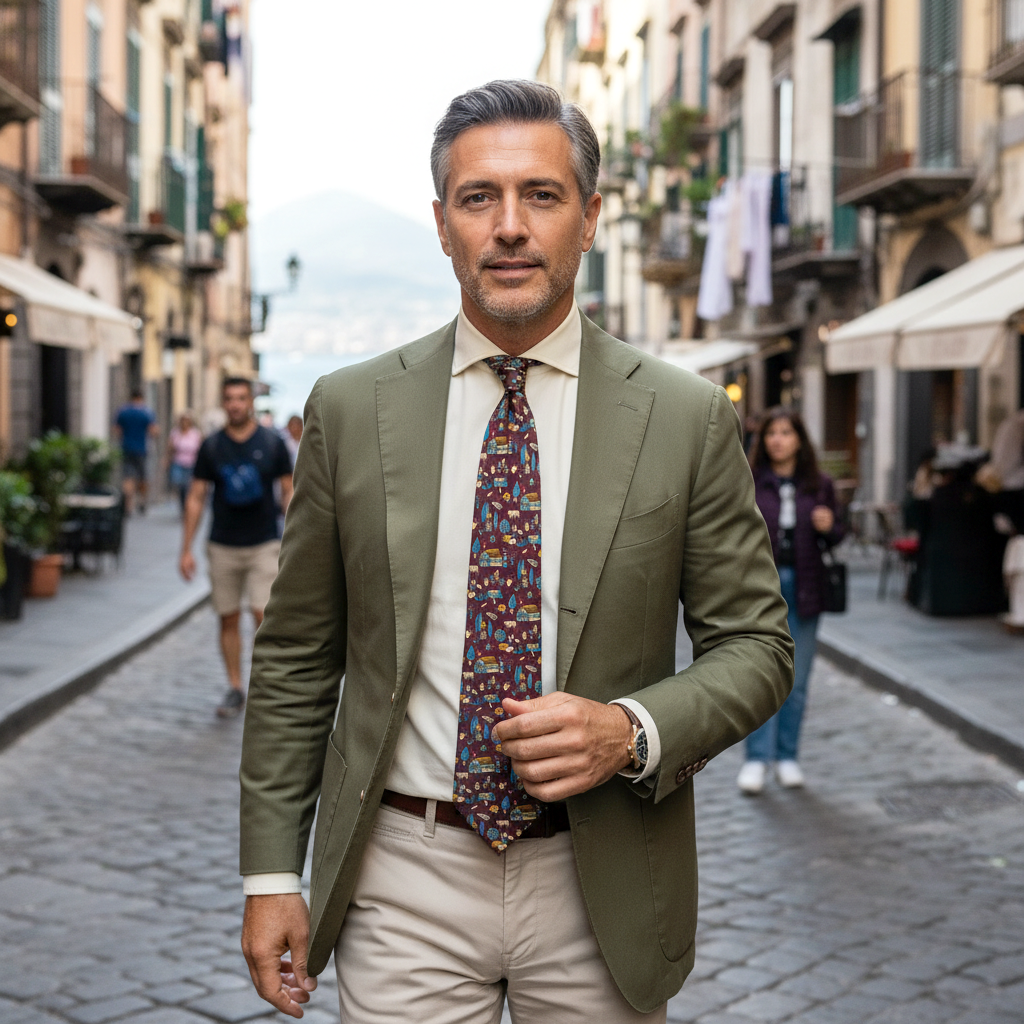 Cravatta fantasia Animali 100% Seta - 10 cm