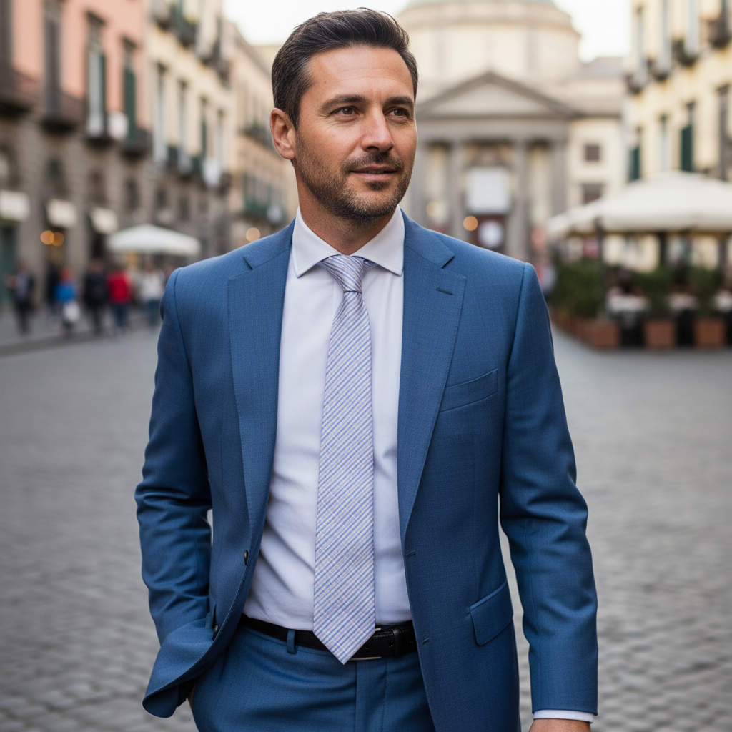 Cravatta fantasia Pois e Regimental 100% Seta - 8,5 cm