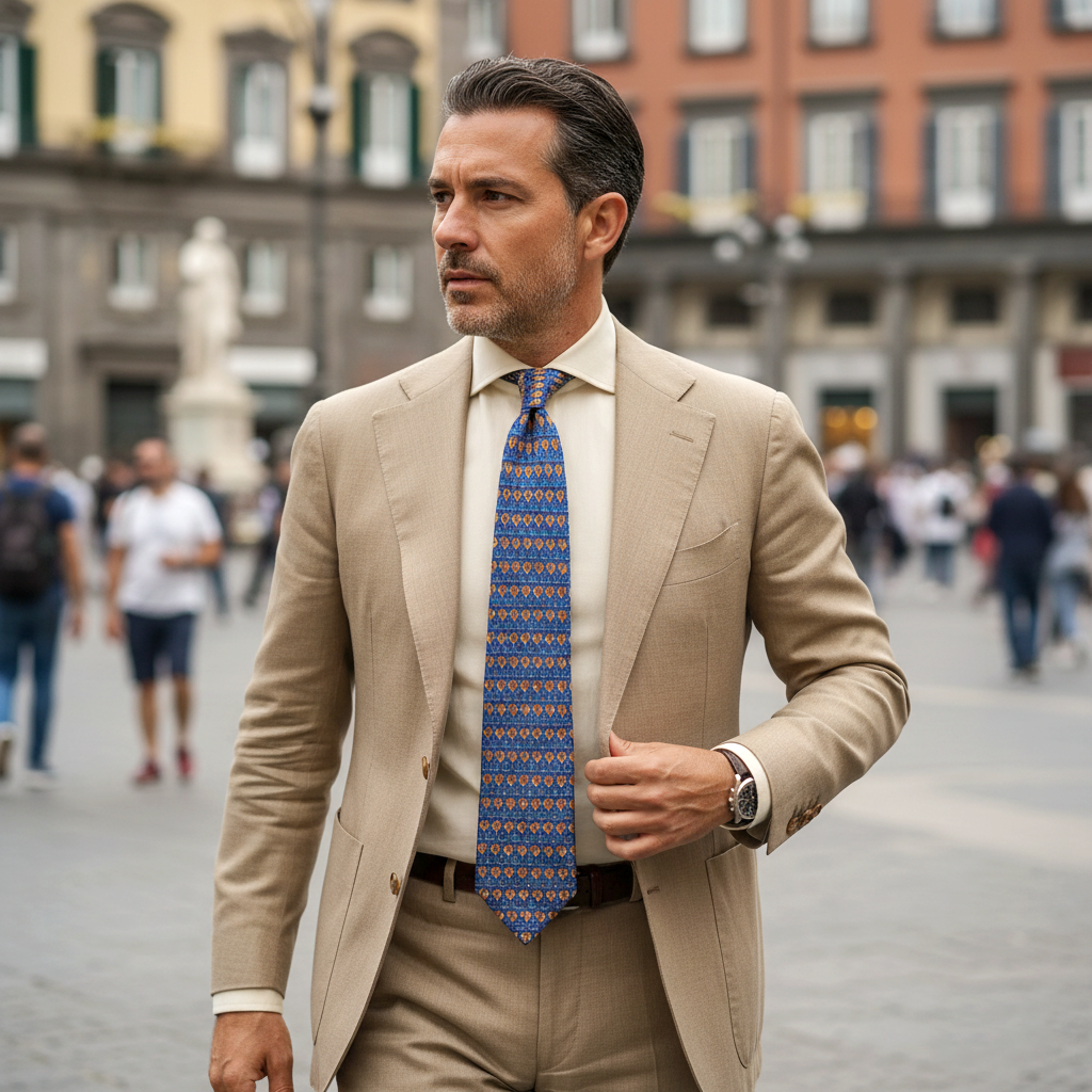 Cravatta fantasia Animali 100% Seta - 10 cm